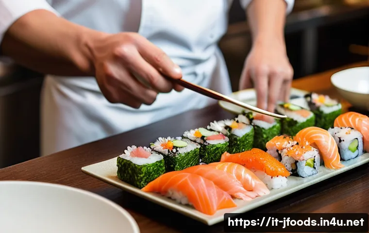 일식조리사 경력 면접에서 자주 묻는 질문 - **Prompt:** A professional Japanese chef, dressed in a clean, crisp chef's jacket and a full apron, ...