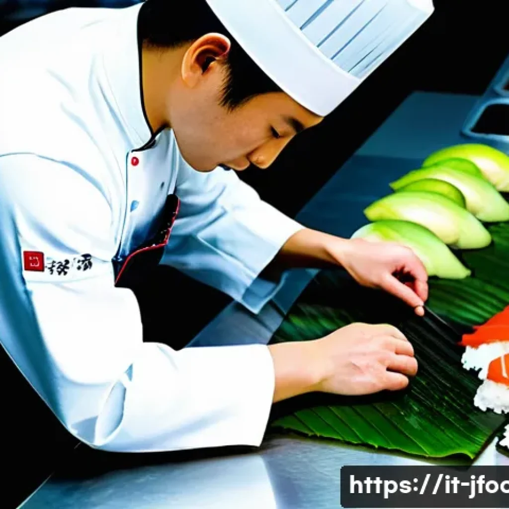 일식조리사와 타 요리사 연봉 비교 - **Prompt for a Japanese Sushi Chef:**
    "A highly skilled Japanese sushi chef, dressed in a clean,...