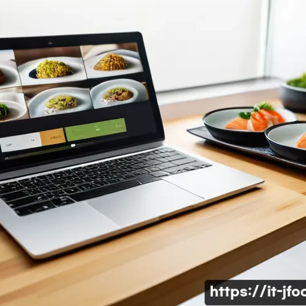 일식조리사 실기시험 레시피 정리법 - A modern digital kitchen workspace featuring a chef&rsquo;s laptop and tablet open to organized recipe arc...